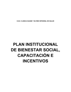 plan institucional de bienestar social, capacitación e incentivos