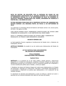 NOTA  DE  EDITOR.  EN  RELACIÓN ... DISPOSICIONES  CONTENIDAS EN EL DECRETO NÚMERO 313,  PUBLICADO...