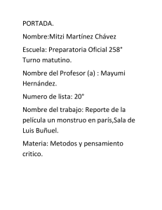PORTADA. Nombre:Mitzi Martínez Chávez Escuela: Preparatoria Oficial 258° Turno matutino.