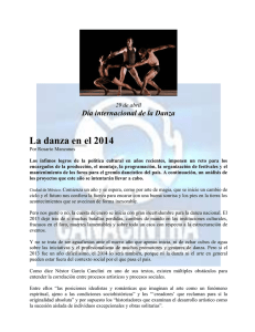 29 de abril Día internacional de la Danza La danza en