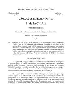 P. de la C. 1711  CÁMARA DE REPRESENTANTES