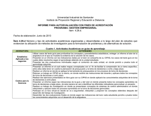 Informe Autoevaluaci&oacute;n Gesti&oacute;n Empresarial - UIS