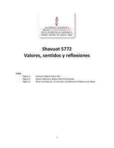 Shavuot 5772 Valores, sentidos y reflexiones