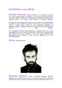 Escritores y sus obras: Esteban  Mancal: