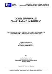 DONES ESPIRITUALES: CLAVES PARA EL MINISTERIO