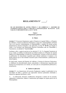 Reglamento Ley lobby – Aporte Colega de Puente Alto