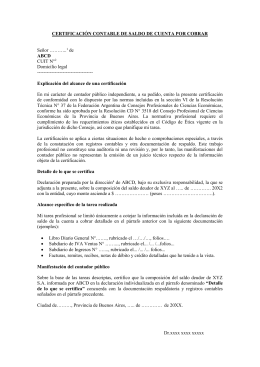 Modelo de Certificación de Ingresos