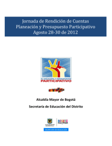Balance Rendición de Cuentas Agosto 28 al 30 de 2012.