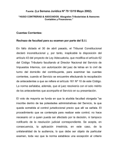 Cuentas Corrientes: Rechazo de facultad para su examen por parte