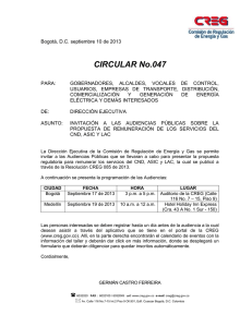 Circular047-2013 - CREG Comisión de Regulación de Energía