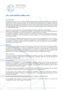 CALL FOR PAPERS CIFMers 2015