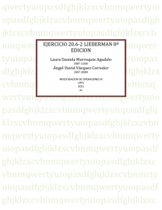 EJERCICIO 20.6-2 LIEBERMAN 8ª EDICION