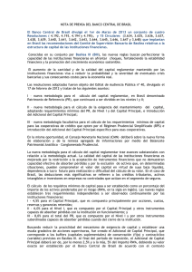 NOTA DE PRENSA DEL BANCO CENTRAL DE BRASIL  Resoluciones  (