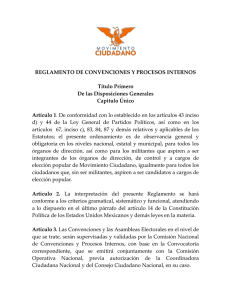 Reglamento de Convenciones y Procesos Internos