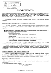 nota informativa - Ayuntamiento de Sonseca