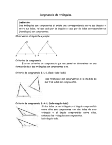 Congruencia de triángulos.