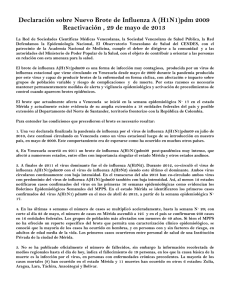 Declaración sobre Nuevo Brote de Influenza A, 2009.