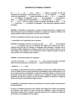 contrato de trabajo. obrero construccion