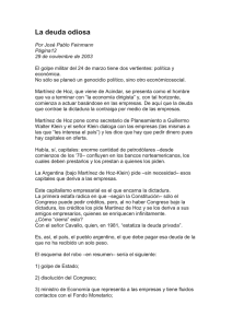 La deuda odiosa Por José Pablo Feinmann