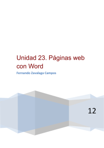 Unidad 23. Páginas web con Word
