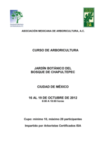 mínimo 10, máximo 20 participantes Impartido por Arboristas