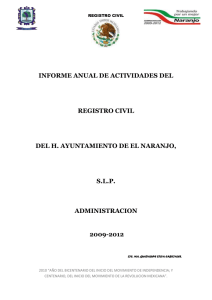Informe registro civil 2010