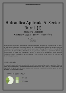Hidráulica Aplicada Al Sector Rural  (I) Ingeniería  Agrícola