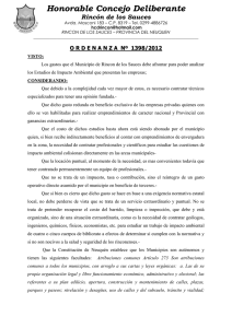 ordenanza nº 1398/2012 - Honorable Concejo Deliberante