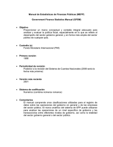 Manual de Estadísticas de Finanzas Públicas (MEFP)