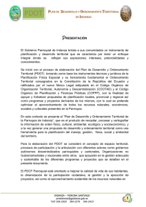 1.8 Justificación del Plan de Desarrollo y Ordenamiento Territorial