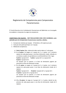 Reglamento de Competencias para Campeonatos Panamericanos