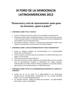III FORO DE LA DEMOCRACIA LATINOAMERICANA 2012