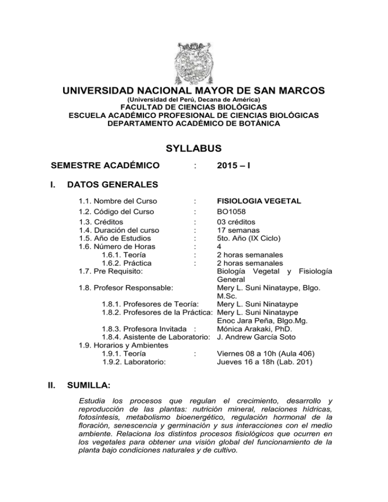 2015 1 Fisiologia Vegetal Prof Mery Suni Plan 2003