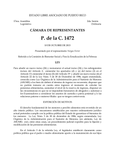 P. de la C. 1472 CÁMARA DE REPRESENTANTES