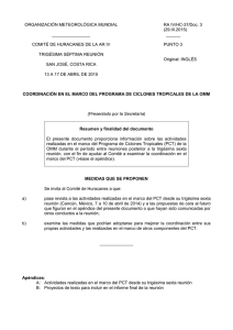 ORGANIZACIÓN METEOROLÓGICA MUNDIAL RA IV/HC-37/Doc. 3  (29.III.2015)