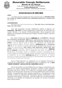ordenanz a nº 1597/2014 - Honorable Concejo Deliberante