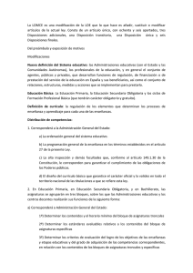 La LOMCE es una modificación de la LOE que lo que hace es