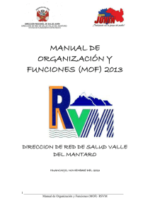 MOF-R.S.V.M-2013 - Red de Salud Valle del Mantaro