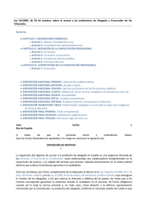 Ley 34/2006, de 30 de octubre, sobre el acceso a las profesiones de