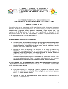 XX  ASAMBLEA  GENERAL  DE  MINISTROS ... AUTORIDADES MÁXIMAS DEL SECTOR VIVIENDA