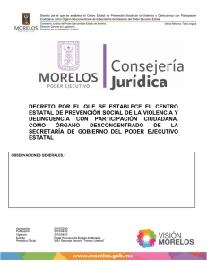 decreto por el que se establece el centro estatal de