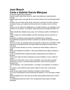 Juan Bosch Carta a Gabriel García Márquez