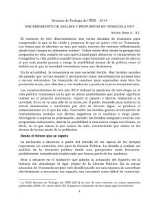 2014. ASA. Ponencia Semana Teología ITER. Texto