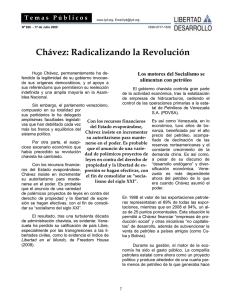 Chávez: Radicalizando la Revolución Los motores del Socialismo se alimentan con petróleo