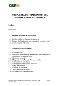 PROPUESTA DE FINANCIACIÓN DEL SISTEMA SANITARIO