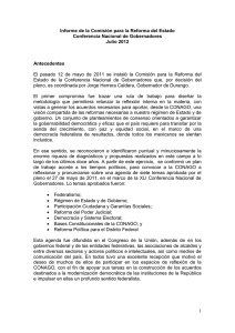 Informe de la Comisión para la Reforma del Estado Julio 2012
