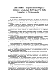 Sociedad de Psiquiatría del Uruguay Sociedad Uruguaya de Psiquiatría de la