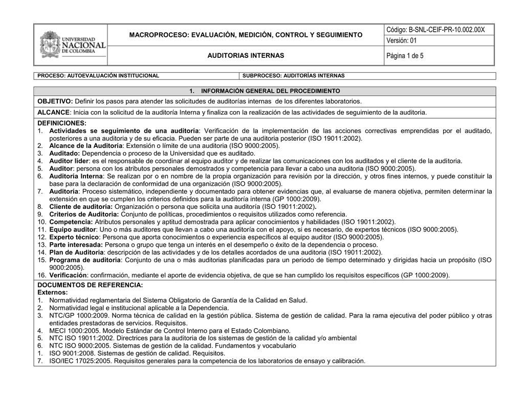 Auditorías Internas