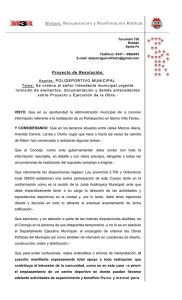 01/08/12 – Proyecto Resolución Polideportivo Municipal