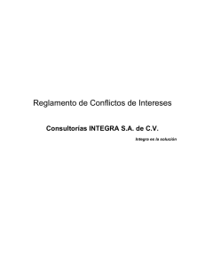 Reglamento de Conflictos de Intereses Consultorías INTEGRA S.A. de C.V.